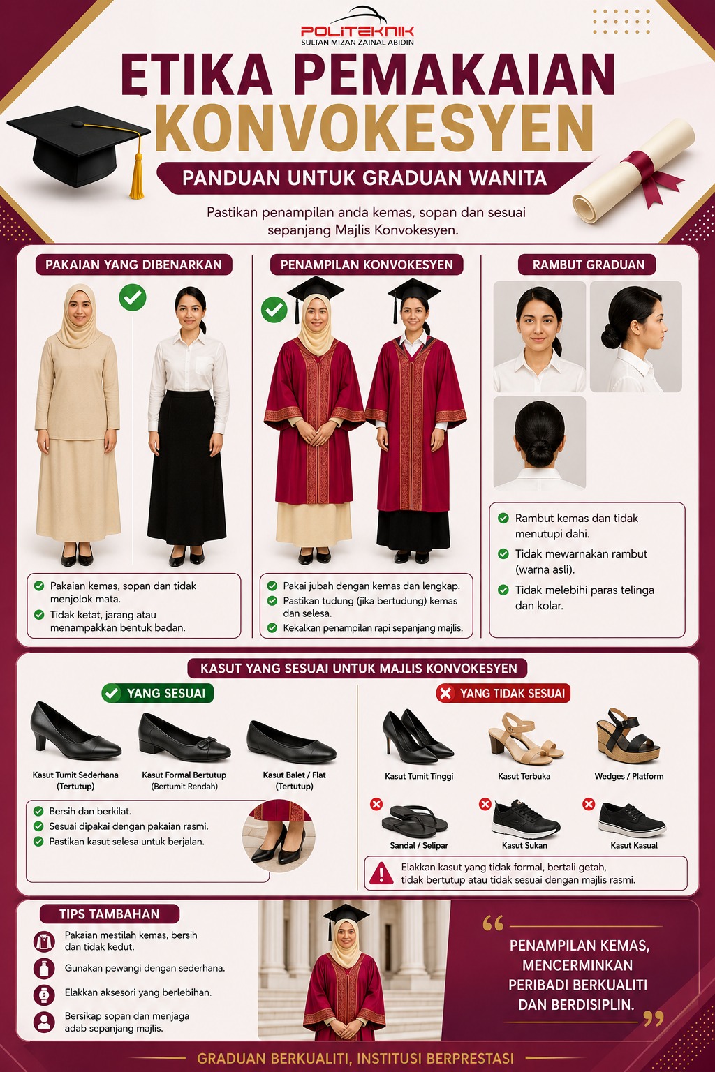 Tatacara Pakaian Graduan Perempuan